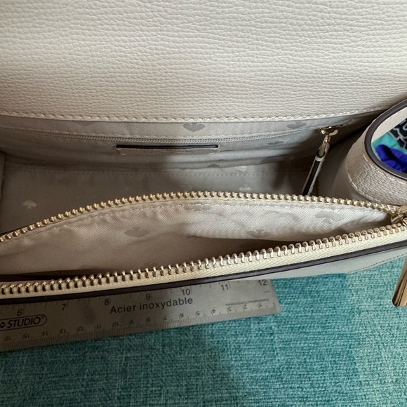 Pre Owned Kate Spade Darcy-top-handle-cross-body-light-ivory-bag- - Picture 9 of 9